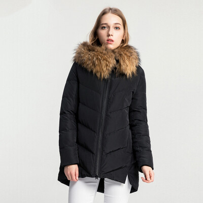 

Snow in autumn&winter down jacket female raccoon big fur collar thick in the long coat A1621YY132 big red 1218