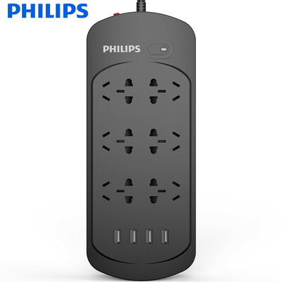 

ГБ Philips PHILIPS новый сокет отверстие 6 4USB4.1A состав монтажной платы 3 м Защита защита от перегрузки Переключатель управления общей удлинитель удлинитель молнии полоса Газа ребенок дверь