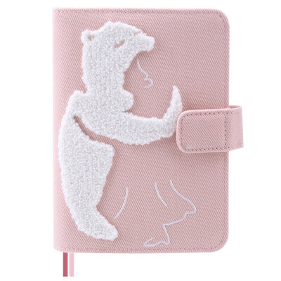 

Kinbor embroidery section A5 handbook notepad simple schedule plan hand book stationery notebook koi king DTB6047