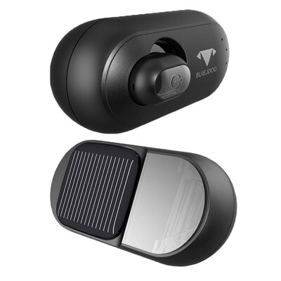 

BUIEJDOG Car Bluetooth Earbud Headphones Solar Charging Universal Wireless Bluetooth 40 Business Black