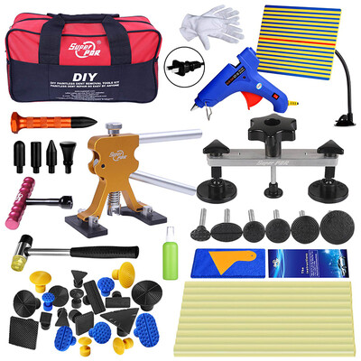 

PDR Tools Kits Paintless Dent Removal Repair Dent Repair Tool Lifter Reflector Puller Bridge Glue Gun Hand Tool Set With Big Bag