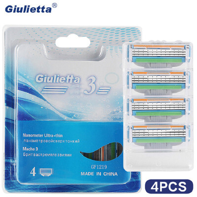 

Giulietta Official Sell 4 PCS/Pack Men 's Face Shaving Razor Blades High Quality GF1219
