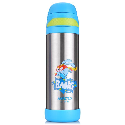 

HELES HAERS 350Ml stainless steel vacuum insulation wiping children's straw cup HX-350 (color random