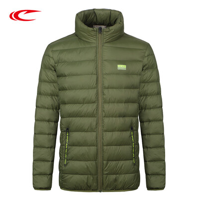 

SAIQI Light Sports Down Мужчины Женщины 2017 Зимняя модная стойка Воротник Короткая теплая Ультра Утка вниз Куртка Верхняя одежда