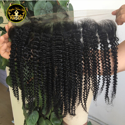 

Brazilian Virgin Hair Afro Kinky Curly Lace Frontal 13x4 Natural Hairline Unprocessed Brazilian Human Full Lace Frontal Closure