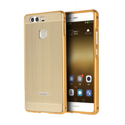 

Luxury Case for Huawei P9 Aluminum Bumper+Acrylic Panel Back Glossy Business Cover for Huawei P9