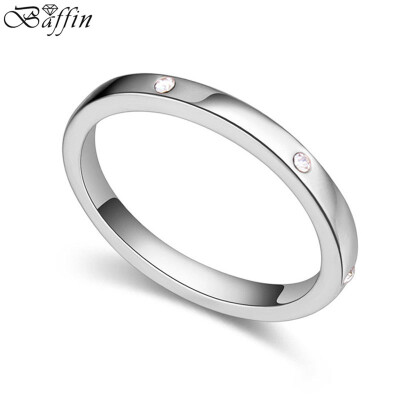 

2017 New Kpop Rings Rhodium Plated Crystal Ring Women Wedding Bijoux