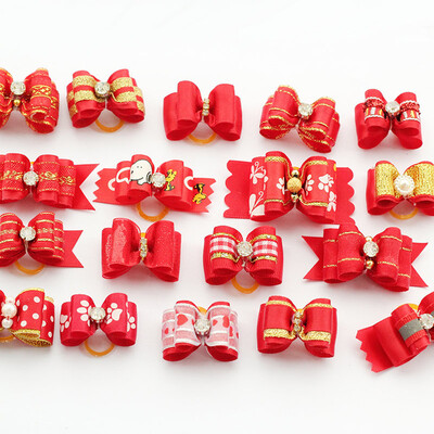 

10 Pcs Handmade Dog Bow Grooming Bows For Puppy Dogs Accessories Boutique Products 6020001 Color Party