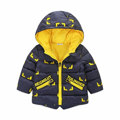 

2018 Winter New Baby Boy&Girl ClothesChildrens Warm JacketsKids Sports Hooded Outerwear 3 Colors