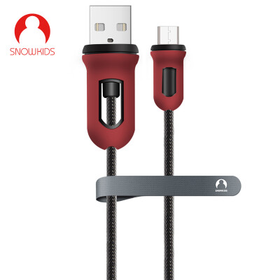 

Snowkids red&black armor series Micro USB interface Andrews mobile phone data cable charging cable 15 m for Samsung Huawei millet Meizu HTC etc