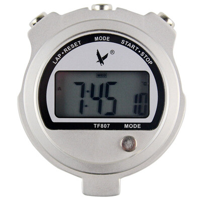 

Day count time stopwatch track&field multi - function temperature test run - off timer single - row metal shell TF807