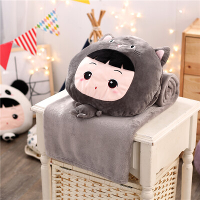 

Percy home textile:Three-in-one Cartoon pillow blanket