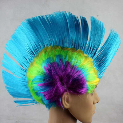 

Модные Hallowmas Маскарад Punk Mohawk могикан прическа Cockscomb волос