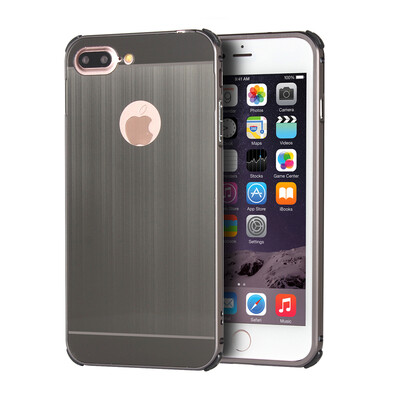 

Luxury Case for iPhone 7 Plus Aluminum BumperAcrylic Panel Back Glossy Business Cover for iPhone 7 Plus