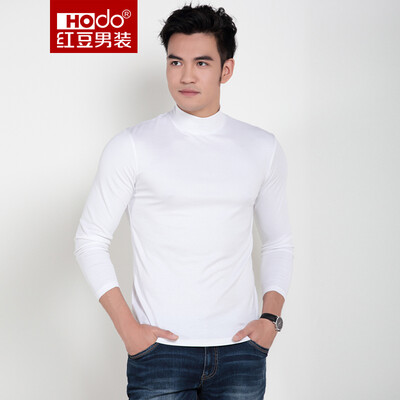 

Red beans Hodo men's t-shirt men's fashion solid color semi-high collar men's long sleeve T-shirt W1 white 185 / 100A