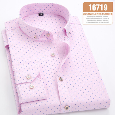 

Business Youth Men Long Sleeve Casual Shirt Spring Autumn Silm Fit