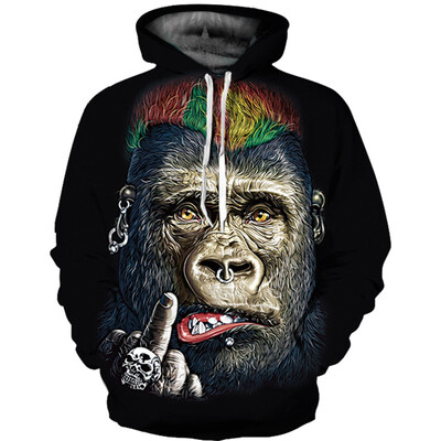 

QL-426 Mens Hoodie 3D Printed Women Pullover Sweater
