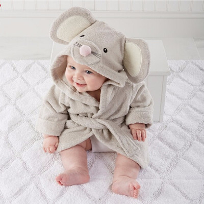 

Blue Shark Baby Bath Towels Mouse Newborn Blanket Bedding Swaddle Animal Bathrobe Hooded Bathing Towel Baby Stuff