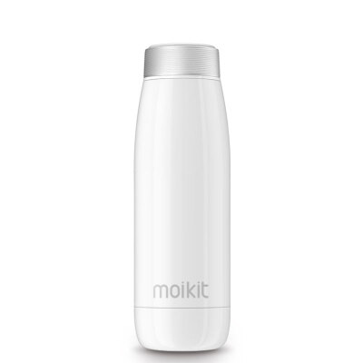 

Moikit wheat with a cup of seed 304 stainless steel men&women portable vacuum insulation cup water temperature monitoring cup S1600 pearl white 420 ml