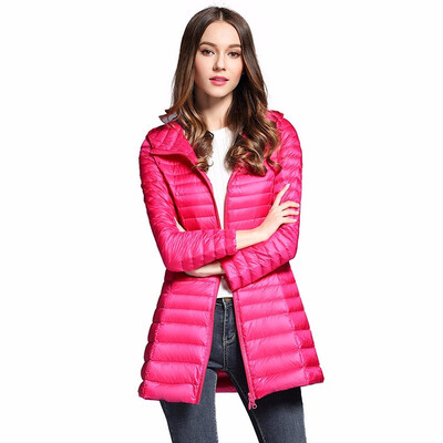 

light thin Down Jackets female Hoodie Outdoor sport Run Hiking wading Warm down jacket women