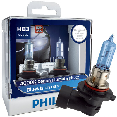 

Philips PHILIPS Bluestar Light 9005 upgrade car bulb headlight bulb low beam high beam halogen lamp 2 sticks color temperature 4000K