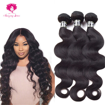 

Amazing Star Hair 7A Body Wave Virgin Hair Brazilian Virgin Human Hair 3 Bundles Body Wave Bundles Tangle Free and No Shedding