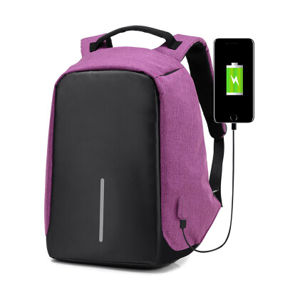 

2017 New Luminous Backpack Fashion Casual Laptop Anti-theft Notebook School Bag with USB Charging Port