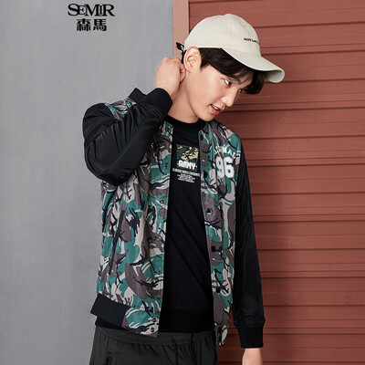 

Semir Jacket Male 2017 Fall Baseball Men's Camouflage Sports Jacket Tide Two-sided Dresser Student 13316081125 Blue Tone