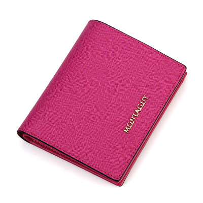 

Montagut MONTAGUT wallet female short paragraph small fresh folding thin section simple mini wallet leather Korean version of the tide R74220116118 mysterious purple