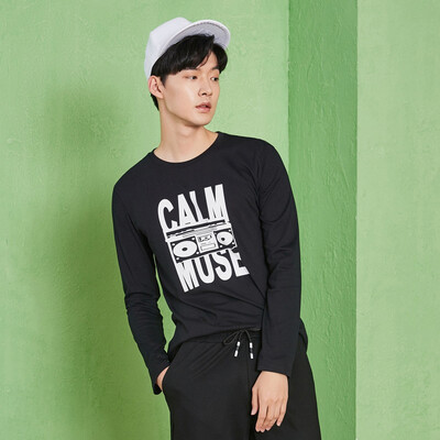 

Semir Long Sleeve T-Shirt Male 2017 Fall New Round Collar Sleeve Cotton Trophy Men's Casual Korean Student Tide t 19057011202 Medium Flower S