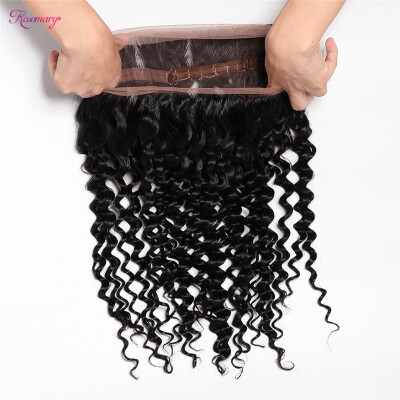 

Pre Plucked 360 Lace Virgin Hair Kinky Curly 7A Malaysian Human Hair Bleached Knots 360 Lace Frontal Band With Adjustable Straps