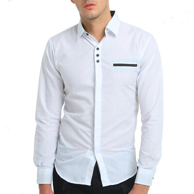 

Fashion Male Shirt Long-Sleeves Tops Simple Plaid Printing Shirt Mens Dress Shirts Slim Men Shirt XXXL
