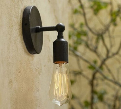 

BOKT Minimalist 1-light Wall Sconces Vintage Lodge Iron Rustic Retro Lamp