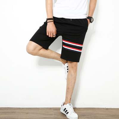 

SHUYI Summer Running Shorts Male Japanese Trend Sports Pants Pure Cotton Pure Color Wit Students 5 Points Casual Pants