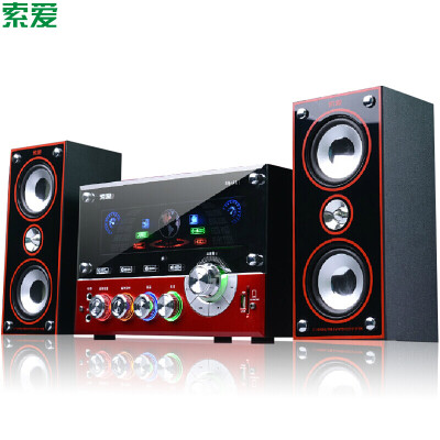 

Soaiy soaiy SA-A1 audio speaker U desktop multimedia multimedia audio 21 computer notebook audio subwoofer mobile phone TV computer audio black