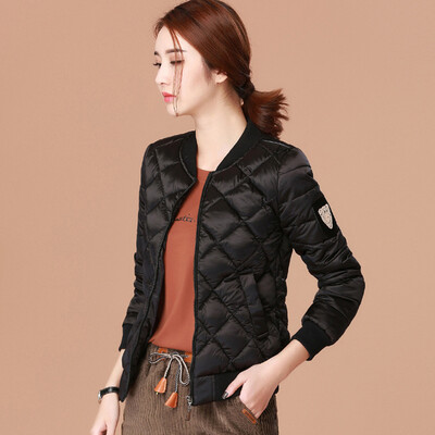 

City Plus CIYPLUS 2017 Winter New Womens Jacket Cotton Jacket Jacket Jacket Warmer Baseball Cotton Top CWMF179164 Black M