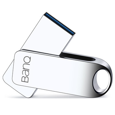 

banq F80 USB3.0 высокоскоростной водонепроницаемый ударный металлический флеш-диск серебристый