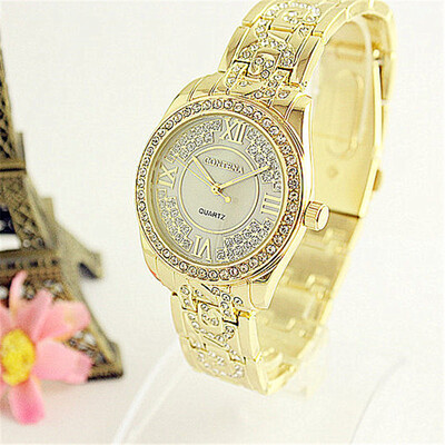 

CONTENA Luxury Royal Style Full Rhinestones Ladies Crystal Watch Elegant Unique Quartz Watch Fashion Women Dress Wristwatch