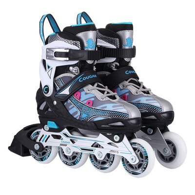 

Puma lion skates children&39s roller skates adjustable code roller skates straight row round puma club section day tiger CR3 blue S code small code
