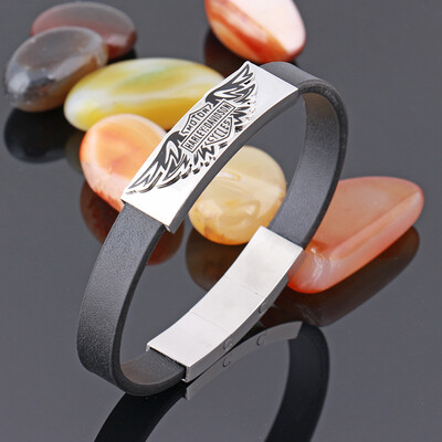 

Fashion Jewelry Male Accessories Cowide Leather Vintage Stainless Steel Bracelets Halle Bracelet Leather stainless steel bracelet