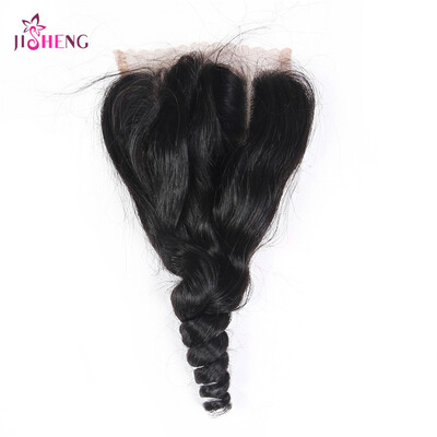 

8A High Quality 1 Pcs 44 Swiss Lace Closure Loose Wave Hair Malaysian Virgin Human Hair Extensions