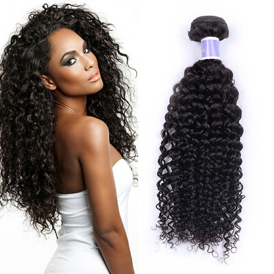 

Top Indian Virgin Hair Kinky Curly 3 Bundles 7A Indian Curly Hair Curly Weave Human Hair Extensions Deep Curly Hair Bundles