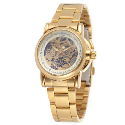 

2017 Forsining Casual Golden Ladies Watches Women Luxury Automatic Mechanical Watches Bezel Designer Clock