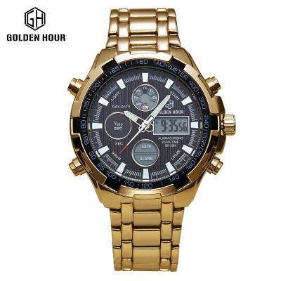 

2017 Hot Sell Top Luxury Brand Analog Digital Watches Men Led Full Steel Male Clock Men Military Wristwatch Quartz Sports Watch