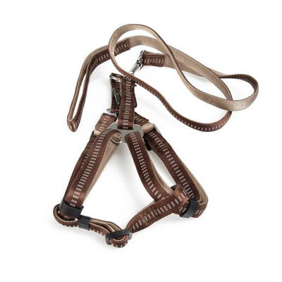 

You Lai Shi dog chest strap with traction rope chest wearing foam pull belt H-type strap pull rope pet supplies brown  code