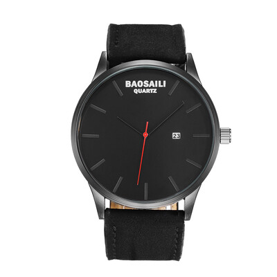 

BAOSAILI Luxury Brand Watch Simple Quartz Watch Sports Fashion Wristwatches Leather Strap Men Waterproof Clock