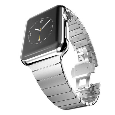 

Stainless Steel Butterfly Buckle Metal Straps for Apple Watch band 38mm42mm Metal Link Strap for iwatch Series 3 2 1