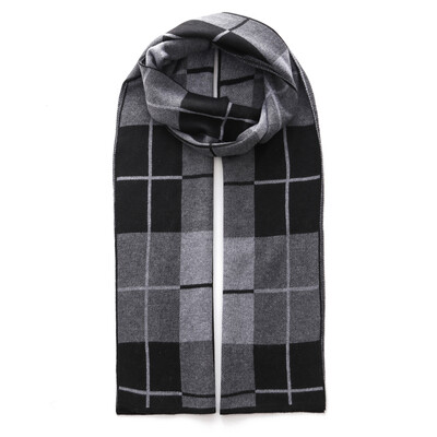 

Yu Zhaolin YUZHAOLIN scarf male winter plaid warm winter thick Korean men collar winter men&39s lock scarf stripe grid