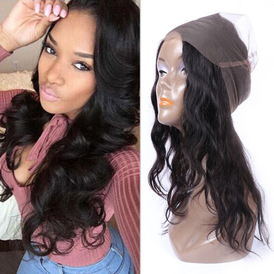 

Pre Plucked 360 Lace Frontal Closure Natural Hairline Brazilian Virgin Hair Body Wave Lace Band Frontal Closure with Baby Hair