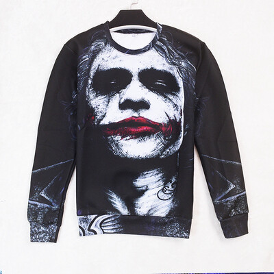 

Hip Hop Inked Joker Sweatshirt Badass Tattooed Joker Dark Knight 3d Sweats Women Men Batman DC Comics Hoodies Pullovers